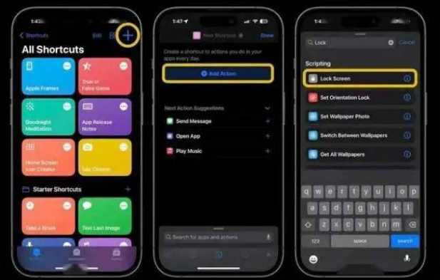 天峨苹果14锁屏维修店分享iPhone14升级iOS16.4后如何创建锁屏快捷方式 
